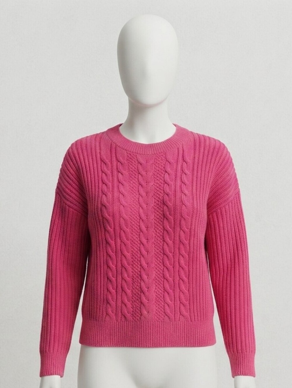 Tommy Hilfiger Pink Cable Knit Sweater Size (L/G) Pre-owned